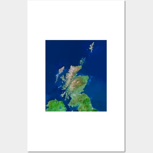 Scotland, UK, satellite image (E076/0206) Posters and Art